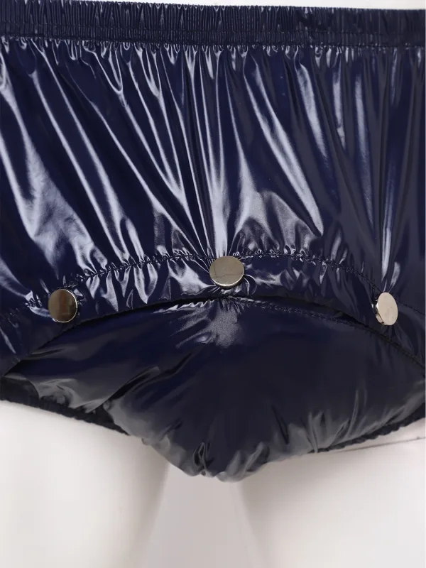 Calzoncillos impermeables para hombre con botones de presión frontal, ropa interior adaptable antifugas, pantalones cortos para personas mayores con necesidades especiales