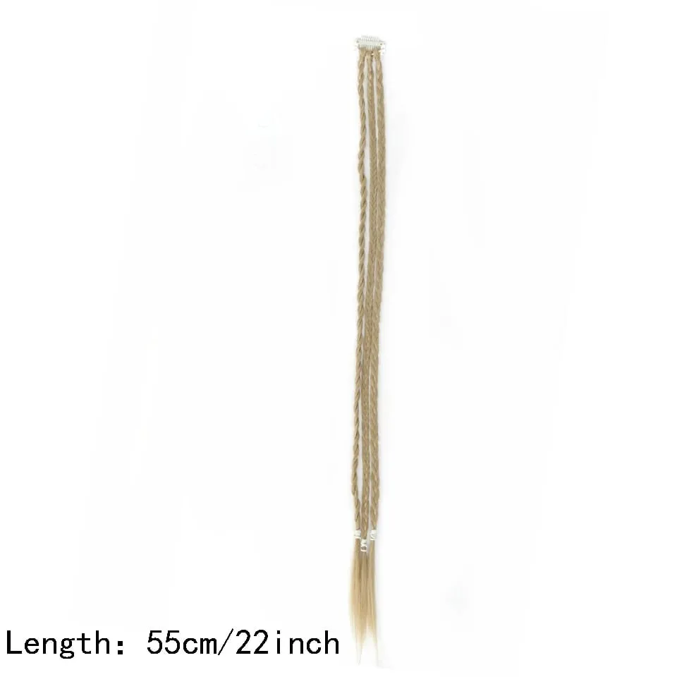 Synthetic Braid Clip in Hair Extensions Braids Long Ponytail Hairpieces For Women Kids Girls Daily Party Cosplay