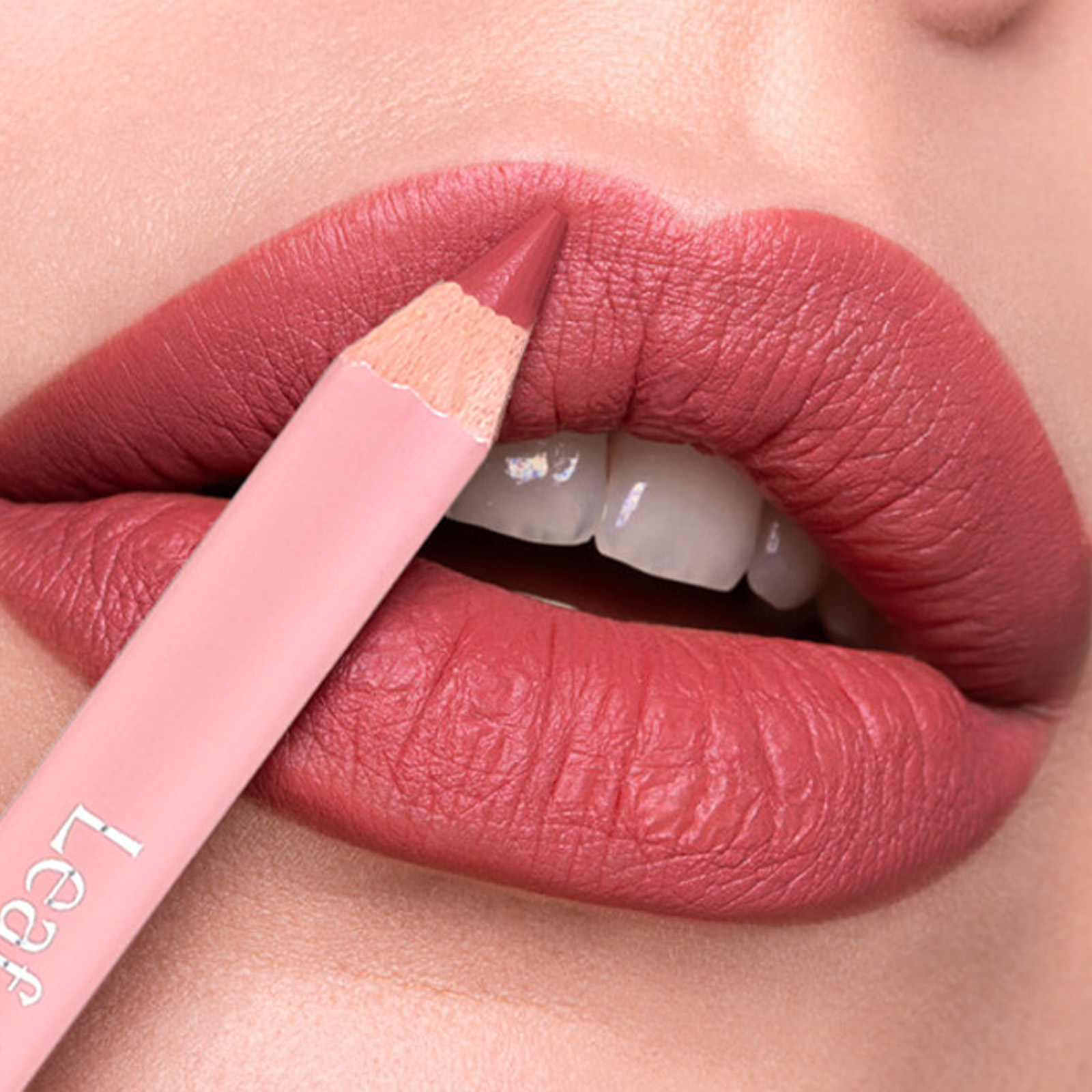 Pensil Lipliner Matte 12 Warna Lipstik Noda Menepuk Tahan Air Lip Liner Merah Muda Nude Alami Garis Besar Riasan Kontur Bibir