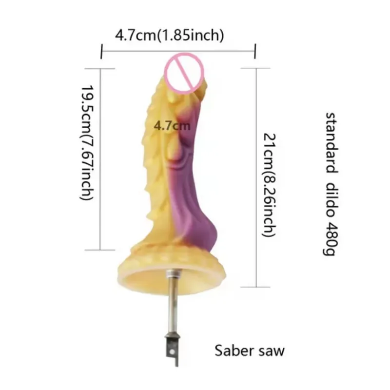 Šavlová přímočará pila velká silikonová dilda přímočará pila 3XLR VAC-U-LOCK Adaptérové ​​nástavce Sex Machine