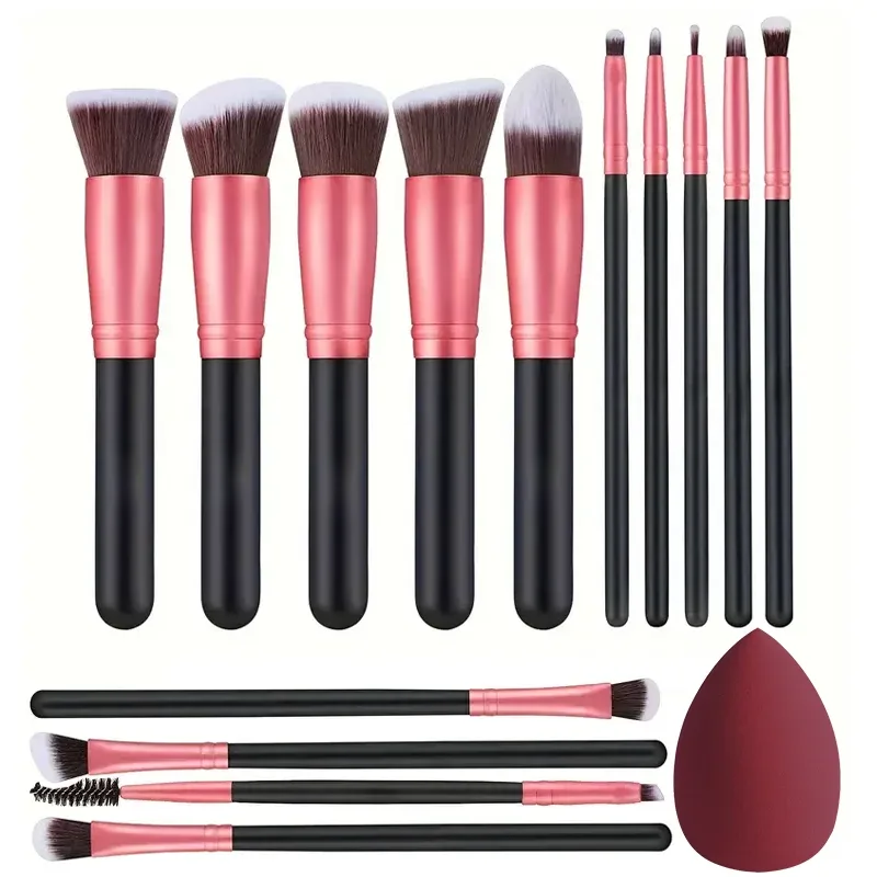 Professiona 14PCS Makeup Brushes Set Soft Fluffy Foundation Blush Powder Eyeshadow Kabuki Blending Female Cosmetics Beauty Tool