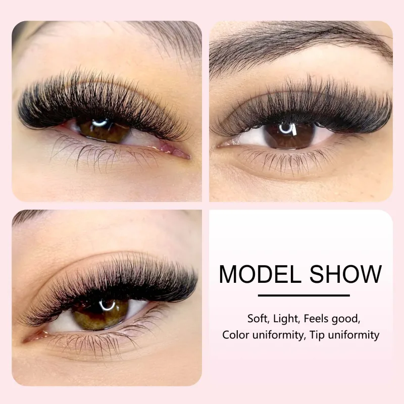 CoMango Easy Fan Lashes Extension DIY 2d/3d/4d/10d Faux Mink Blooming Eye Lash Extensions 0.03/0.05/0.07 Makeup Lashes