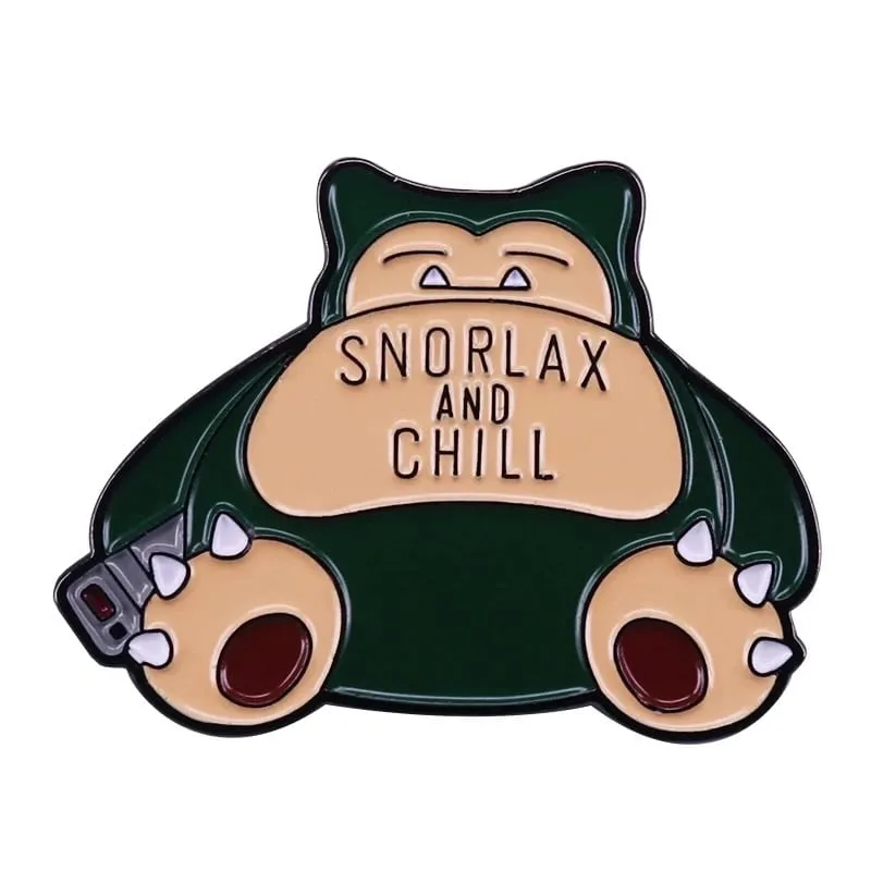 Anime Games Snorlax Enamel Pins Collect Pokemon Sylveon Metal Cartoon Brooch Backpack Hat Bag Collar Lapel Badges
