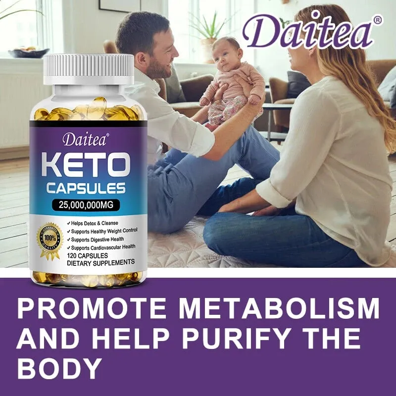 Organic Keto Detox Capsules - Flat Belly Deep Cleansing Detox Provides Energy Fat Burning Appetite Suppressant