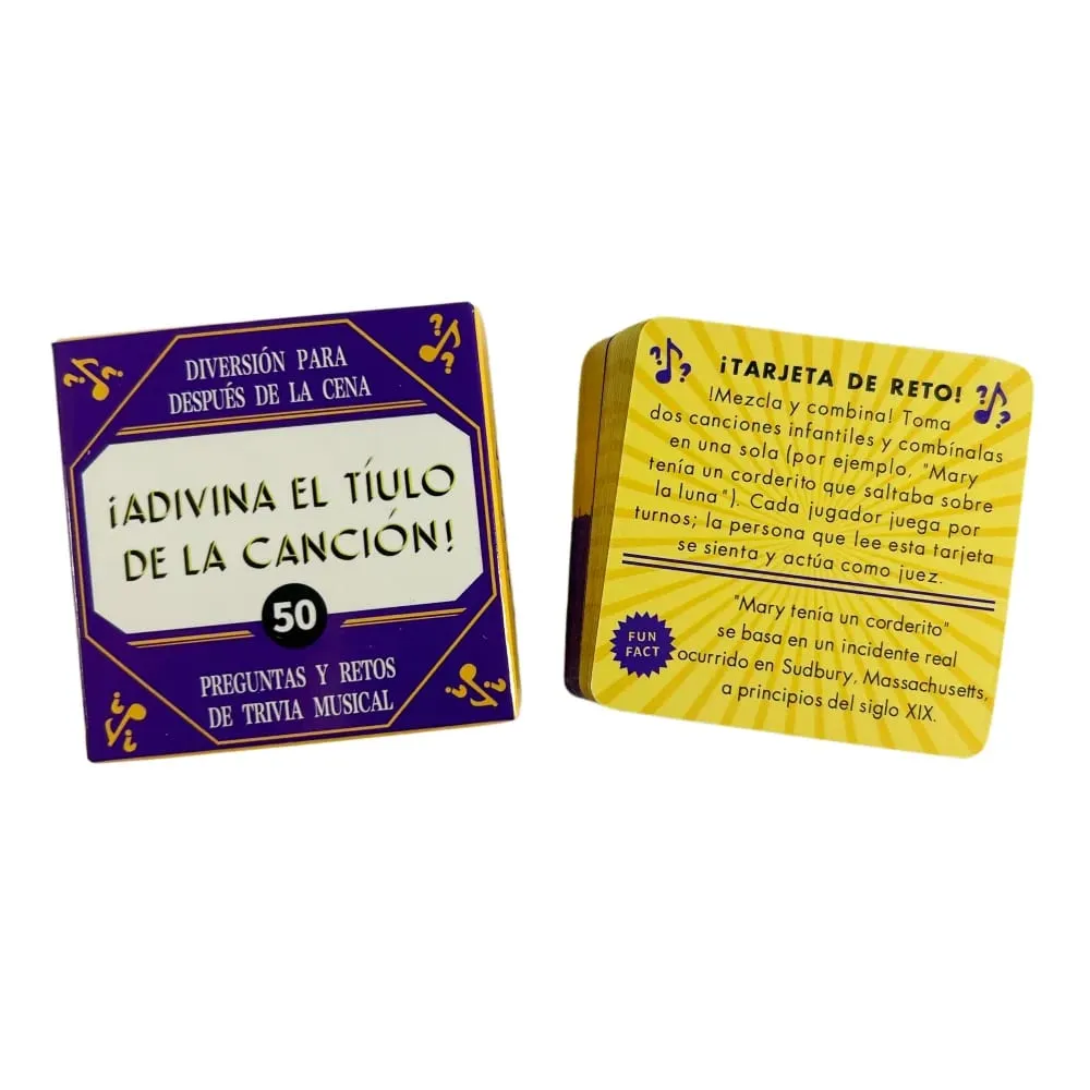 Mini Size English or Spanish Styles Mini Truth Or Dare Card Game Name That Tune How Well Name That Word This Game for Party Play — image 3