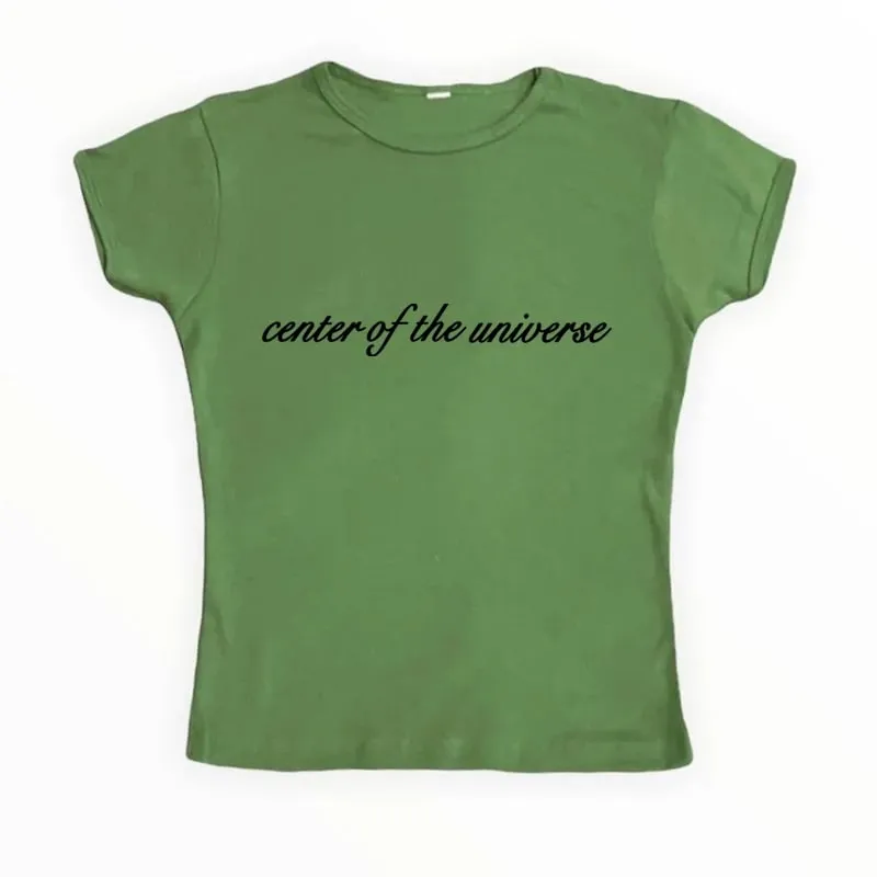 Y2k Crop Top Harajuku Women Letter Print T-Shirts Slim Retro Fashion Camis Grunge Vintage Tee Streetwear Aesthetic Clothing Sexy