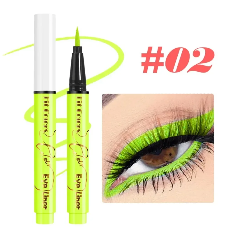 UV Fluorescent Glow Liquid Eyeliner Pen Waterproof Face Color Paint Neon Colorful Halloween Christmas Party Art Stage Eye Makeup