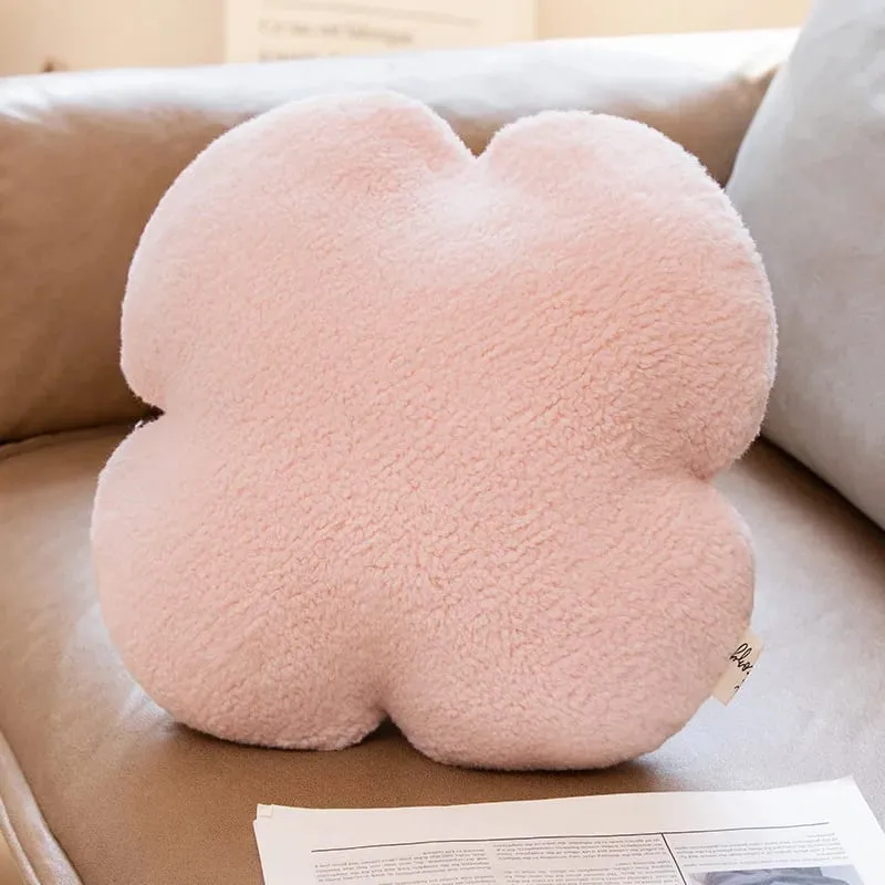 INS Plush Hear Throw Pillow Cute Clover Soft Doll Home Sofa Decoration Pillow Cushion Kids Toys Birthday Gift