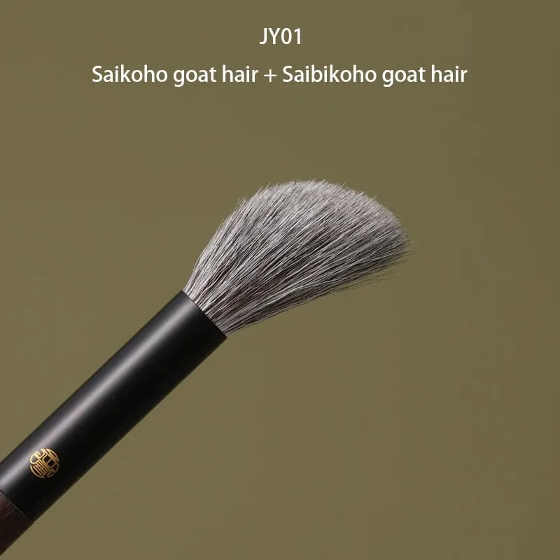 Professional Handmade Makeup Brushes 1PC Squirrel Fox Horse Goat Hair Slanted Contour Blush Brush Walnut Handle Make Up Brush