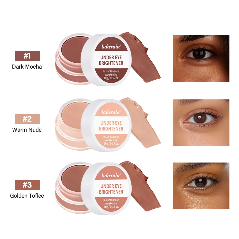 Lakerain Eye Concealer Brightener Cover Dark Circles Nourish Skin Correcting Makeup Nude Tan Shades Long Lasting Cosmetics