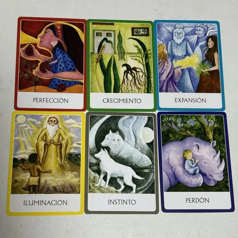 Chakras Oráculo De Los Chakra Oracle Cards 49 Deck 10.4*7.4cm Spanish Version Fate Divination Tarot Board Playing Game