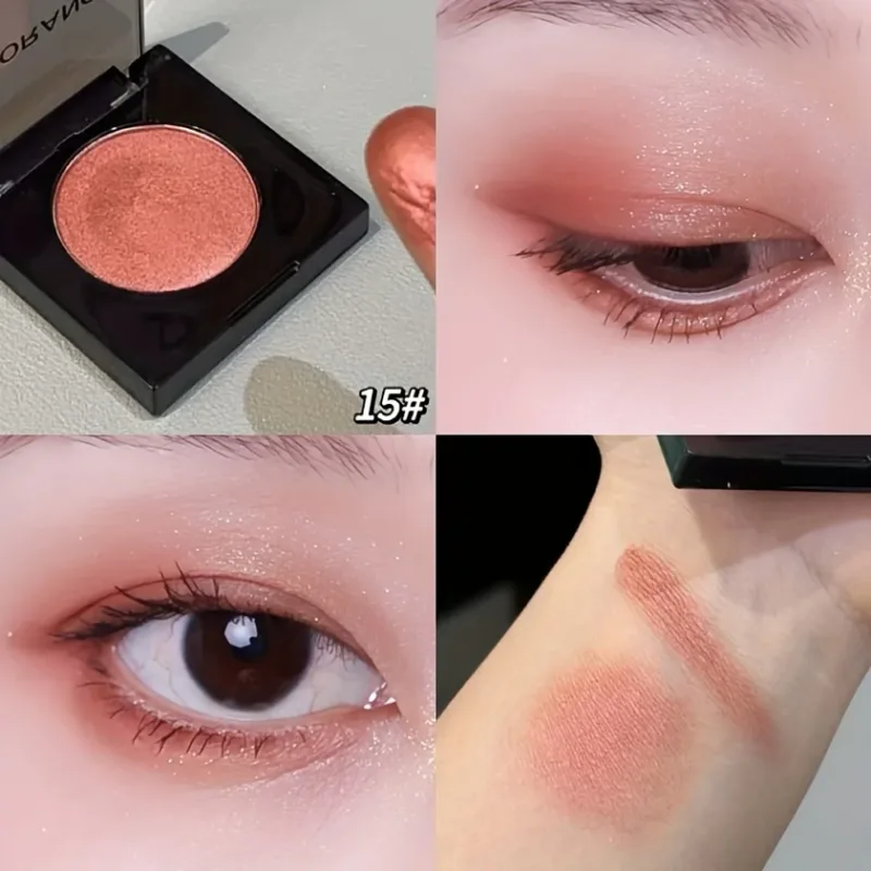 Herorange 16 Color Eyeshadow Highlight Palette Matte Shimmer Orange Brown Pink Champagne Waterproof Portable Festival Mak — image 11
