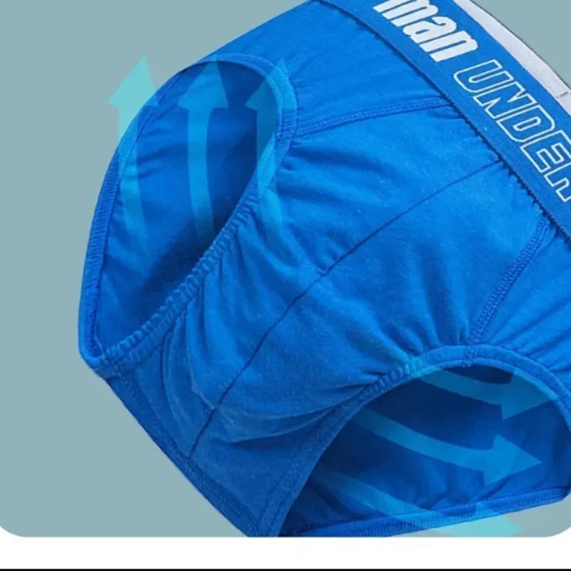 5PCS Cotton Men's Casual Shorts Stylish Monogram Personalized Briefs Comfortable Solid Color Briefs 2025 Mens Sexy Underwear