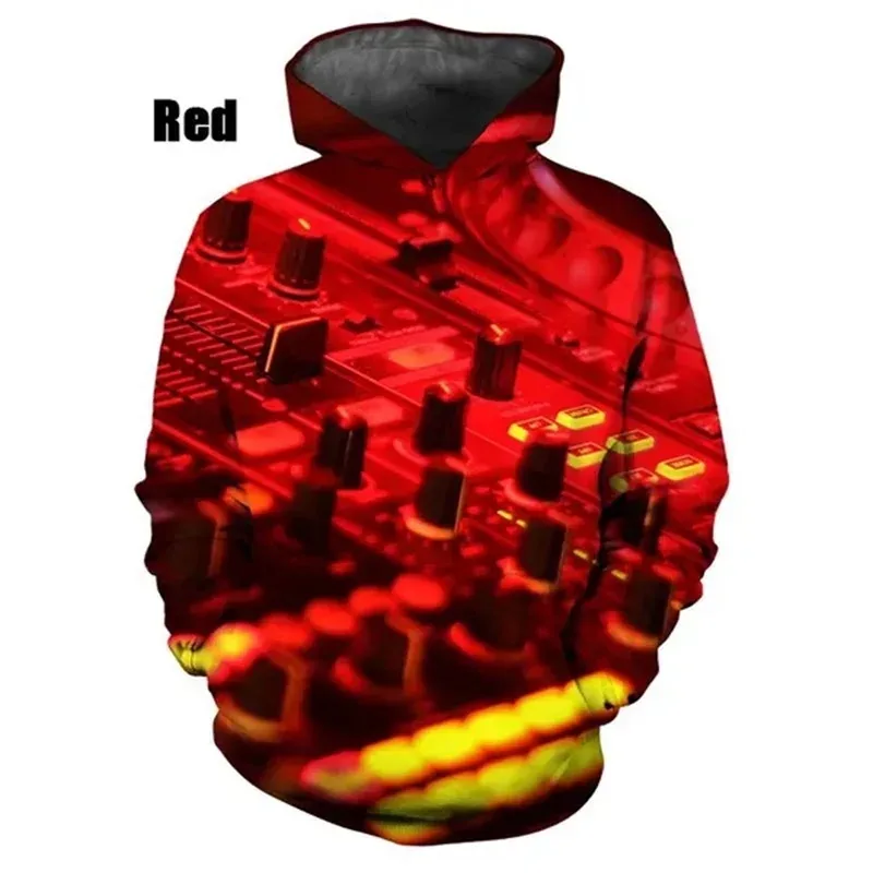 Yeni Moda 3D Baskı DJ Desen Kapüşonlular Erkekler Için Rahat Kazak Tişörtü Üstleri erkek streetwear Büyük Boy Kapüşonlular Ropa Hombre