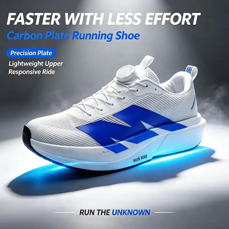 Men Cushioned Carbon Plate Running Footwear Breathable Mesh Marathon Sneakers Non-Slip Lightweight Athletic Shoes for Women Gym — image 1