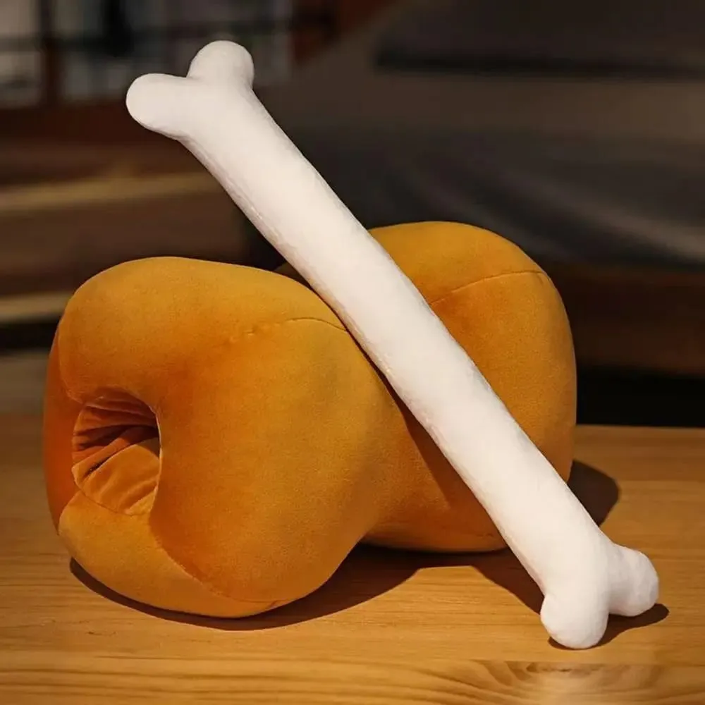 Nyhed 42 cm Simulering Kødbenspude Blød vaskbar pude Hypoallergen tegneseriedesign Dobbeltbrugspude Sofapude