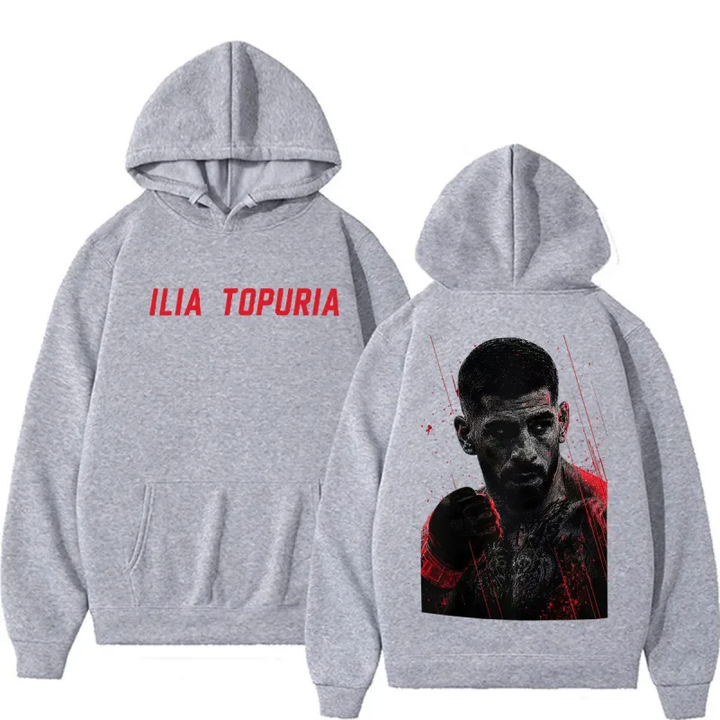 Ilia topuria el matador vintage gráfico hoodies roupas masculinas violência estética camisolas casuais pullovers de lã streetwear