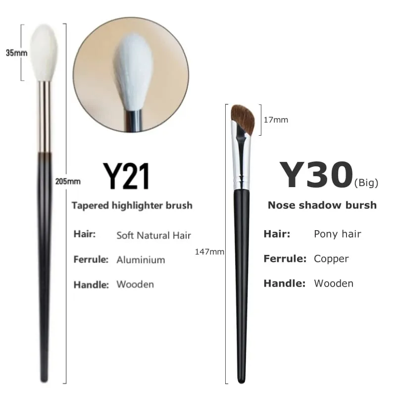 Tapered Highlighter Makeup Brushes Natural Goat Hair High Quality Face Blender Contour Make Up Brush Tools