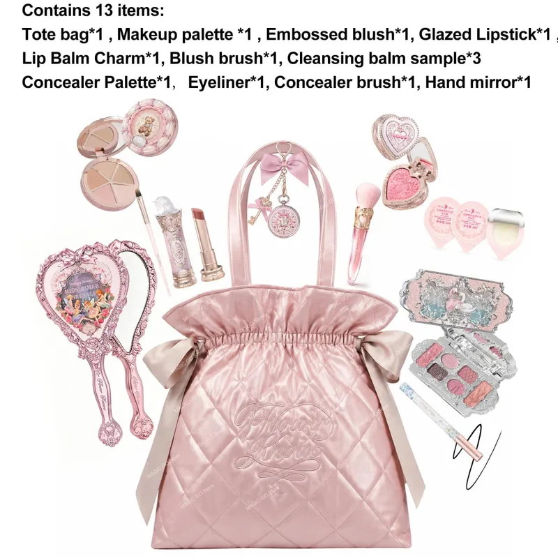 Flower Knows Limited Edition Diamond Pattern Tote Bag Makeup Set Eyeshadow Concealer Blush Eyeliner Lipstick Beauty Collection — image 7