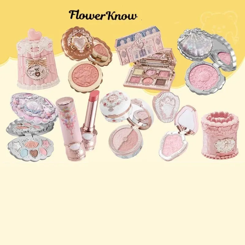 Flower Knows Full Makeup Set Strawberry Rococo Glitter Matte Lipgloss Blush Power Velvet Lipstick Kit Perfume Sets — image 3