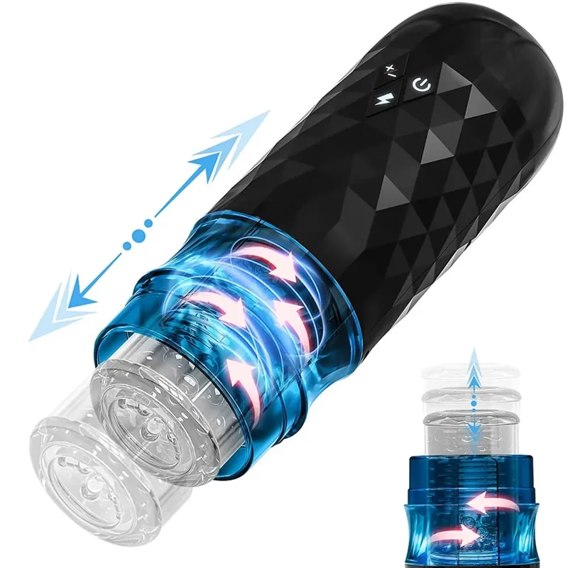 Male Masturbator Cup Automatic Telescopic Rotation Masturbation Machine Pusssy Blowjob Electric Male Men Piston Adult Sex Toys