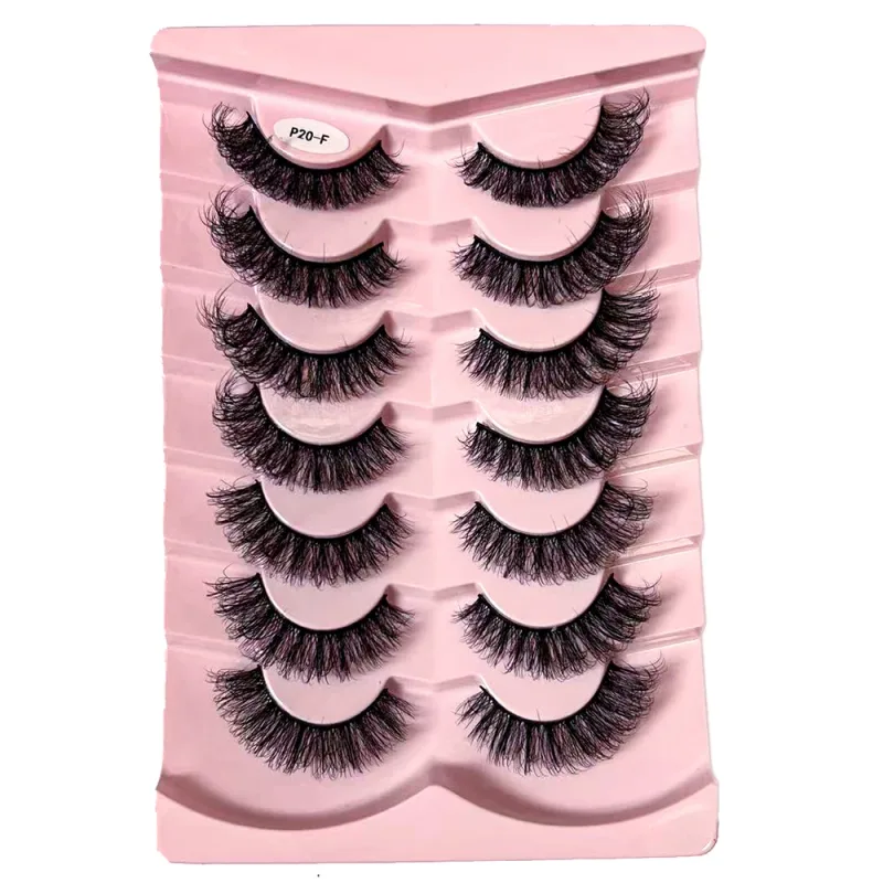 Classic 3D Volume Faux Mink Lashes Natural Look Fluffy False Eyelashes Wispy Cat Eye Lashes Fluffy 3D Mink Lashes