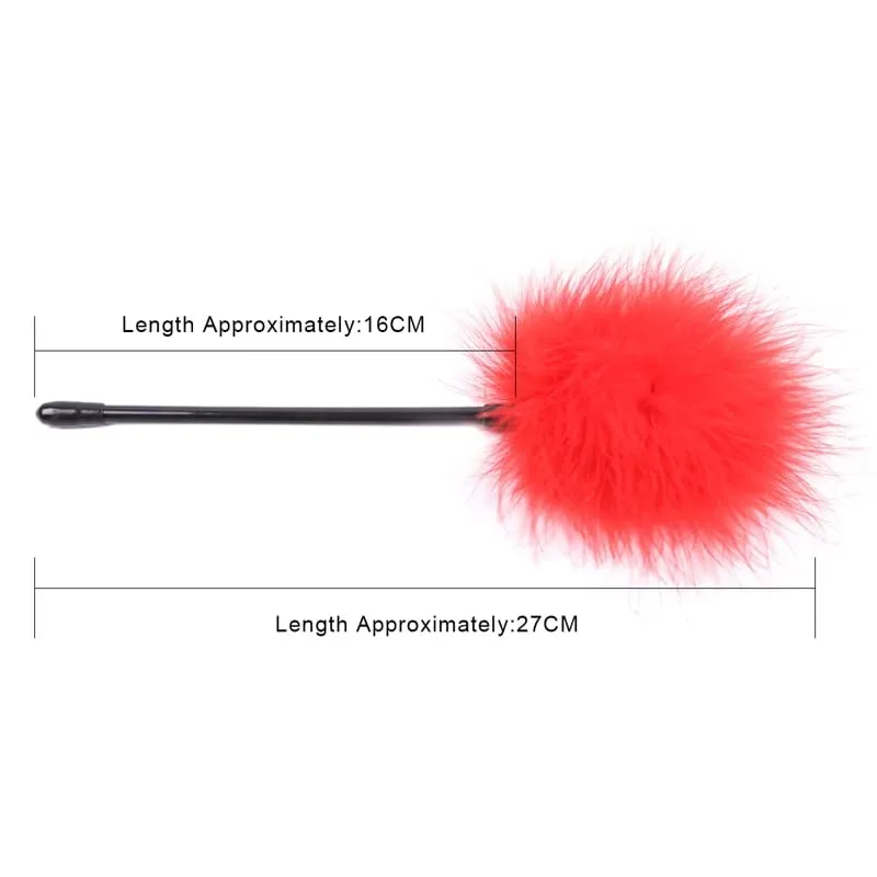 Mga Sex Toys Para sa Babae Bdsm Set Sexy Leather Plush Sex Toys Bondage Kit Mga Posas Feather Blindfold Fetish Flirt Goods Para sa Matanda