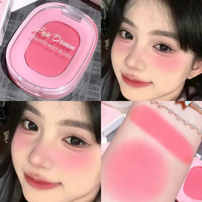 Lip Crayon And Flower Mist Blush Makeup Set Matte High Pigment Waterproof Long Lasting Natural Pink Face Makeup Kit — image 2