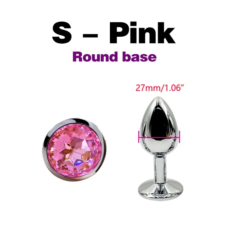 Metal Anal Plug With Gem Base Beginner To Expert 5 Size Butt Plug G-Point Massage Dildos Female/Male Couples Adult Sex Toys