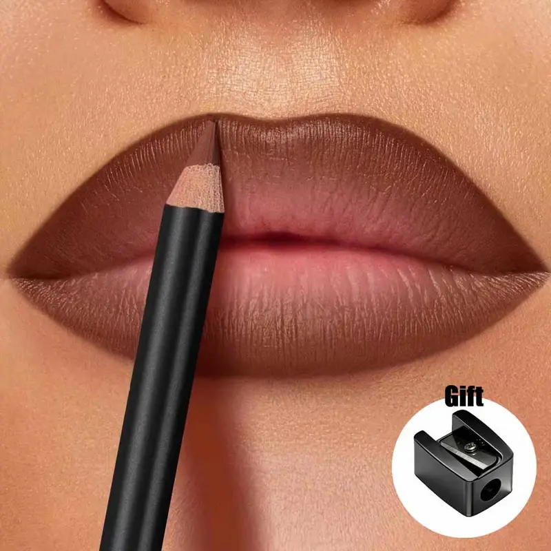 Smoothing Lip Liner Pencil Waterproof Matte Lip Contour Lipstick Long Lasting Makeup Comes With Free Pencil Sharpener