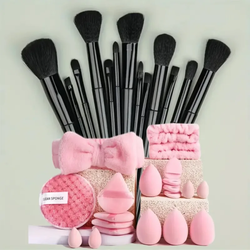 13PCS Makeup Brushes Set Eyeshadow Foundation Highlighter Blush Concealer Female Soft Beauty Tool Puff Beauty Sponges Thumb Puff — image 16