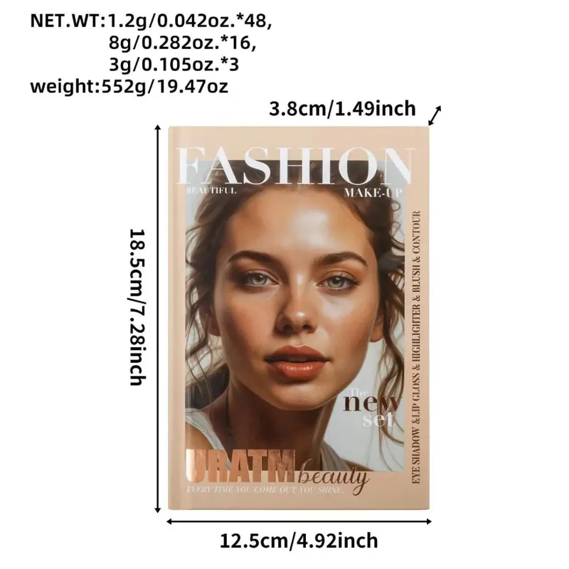 67-Color Multi-Layered Beauty Book Palette a Makeup Book That Combines Blush Contouring and Highlighter Rich Colors — image 5