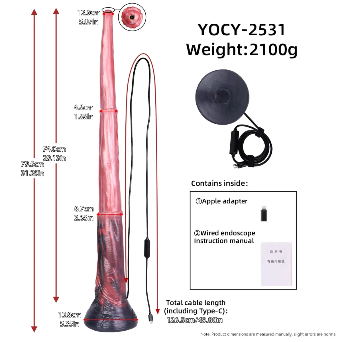 31 inci Dildo Kuda Panjang Spekulum Dubur Mainan Seks Masa Nyata Kamera Tontonan Palam Punggung Silikon Gergasi dengan Cawan Sedutan Kuat