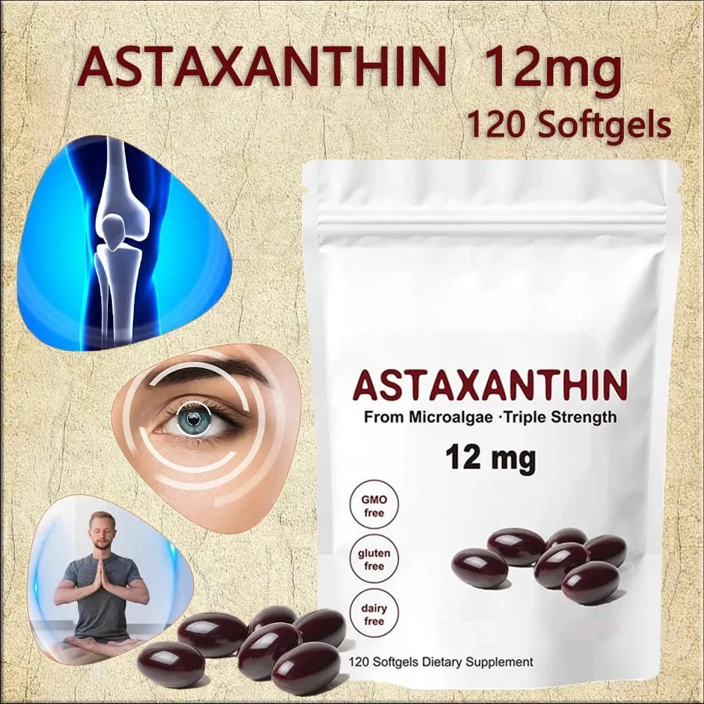 Premium Astaxanthin Capsules Antioxidant Supplements Supports Eye Joint Internal Circulation Skin Health & Natural Tanning — image 1