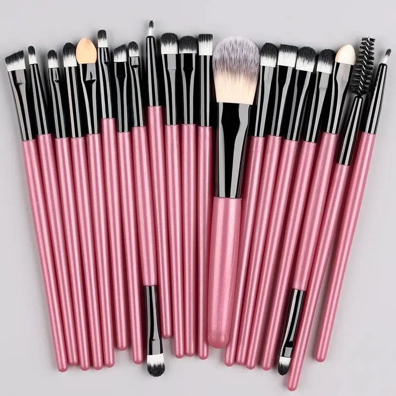 20PCS Makeup Brushes Set for Cosmetics Foundation Blush Powder Eyeshadow Kabuki Blending Brush With Powder Puff Beauty Tools