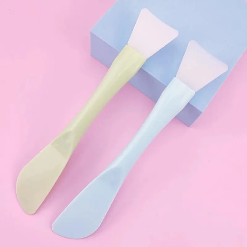 Dual-use DIY Mud Film Brushes Knife Type Flat Head Silicone Plastic Facial Mask Brushes Silicone Film Adjusting Rod Beauty Tools — image 6