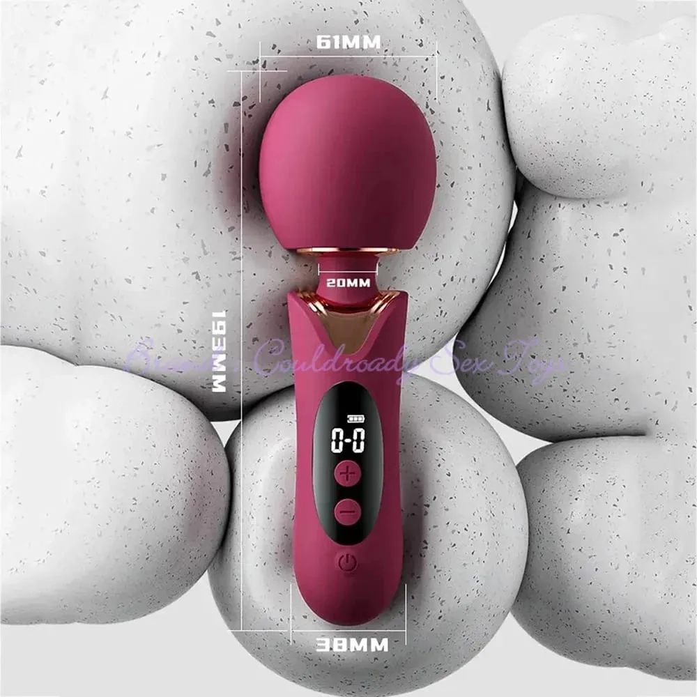 LCD ที่มีประสิทธิภาพ AV Vibrator ใหญ่หญิง Body Massager ของเล่นสำหรับผู้หญิง Clit G Spotช่องคลอดกระตุ้นMagic Wand
