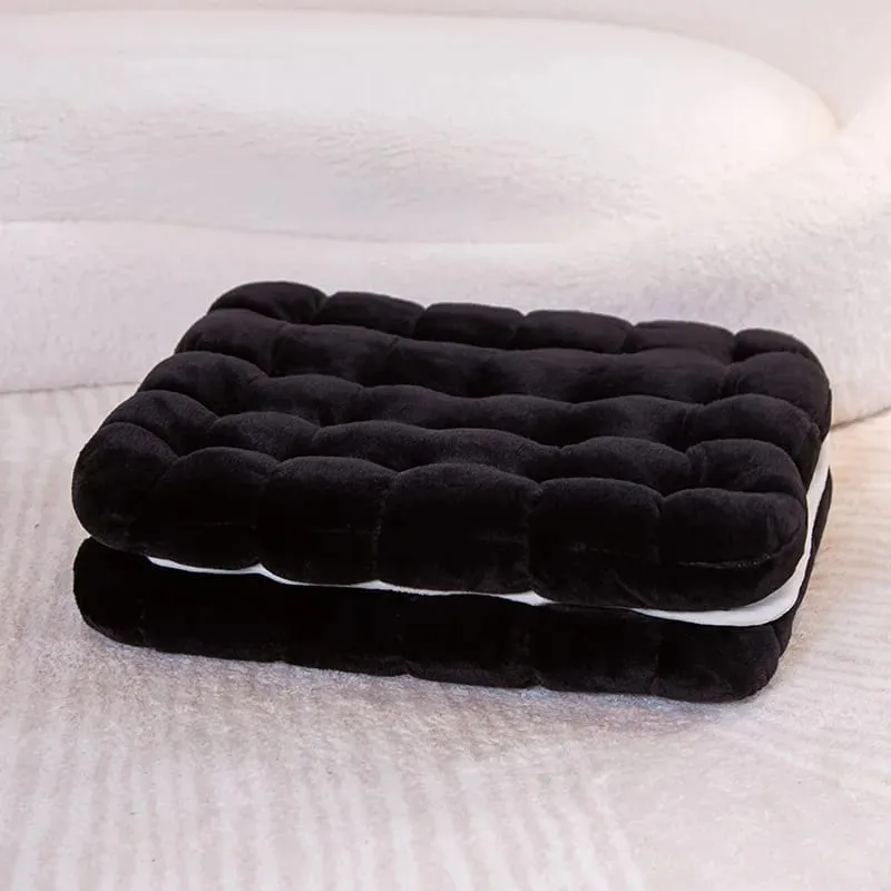 New Simulation Little Biscuits Doll Cushion Stuffed Round Cookie Plush Toys Creative Soft Pillow Chair Car Seat for Kid Gifts