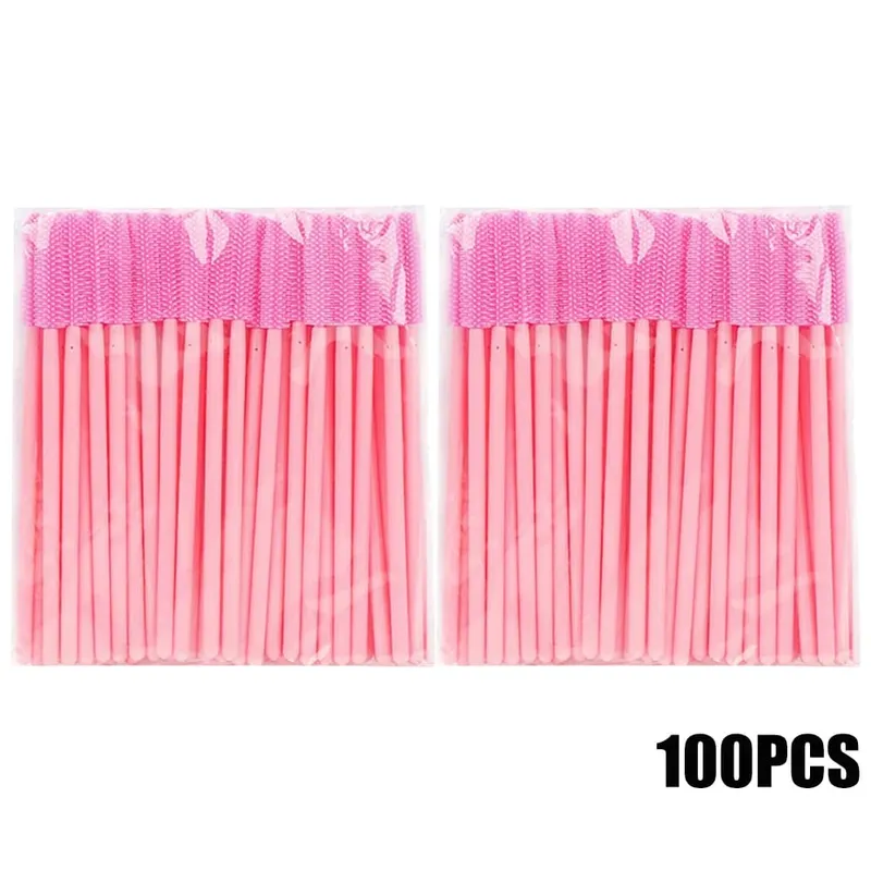 50/100PCS Eyelash Brush Silicone Eyelashes Brushes Mascara Wands Applicators Kits For Lash Extension Eyebrows Makeup Tool