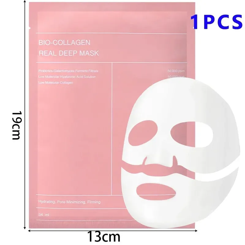 3pcs Collagen Face Mask Split Disposable Deep Moisturizing Facial Masks Hydrating Boost Skin Care for Women Beauty Collagen Mask