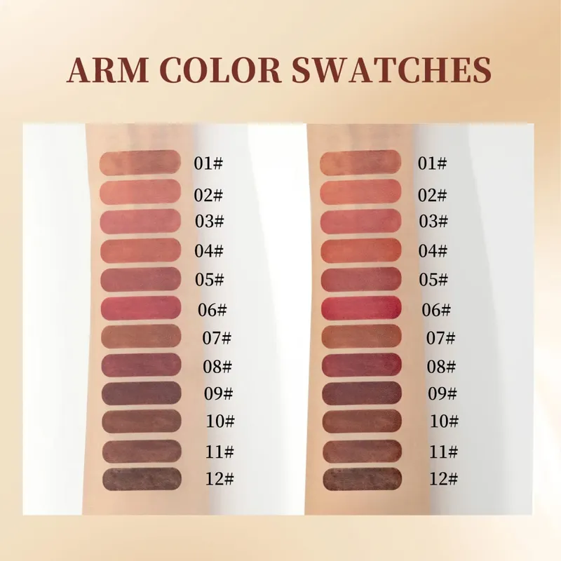 12 Colors Lip Liner Pen Set Lasting Waterproof Sweatproof Easy Coloring Non-fading Color Rendering Lipliner Set Cosmetics