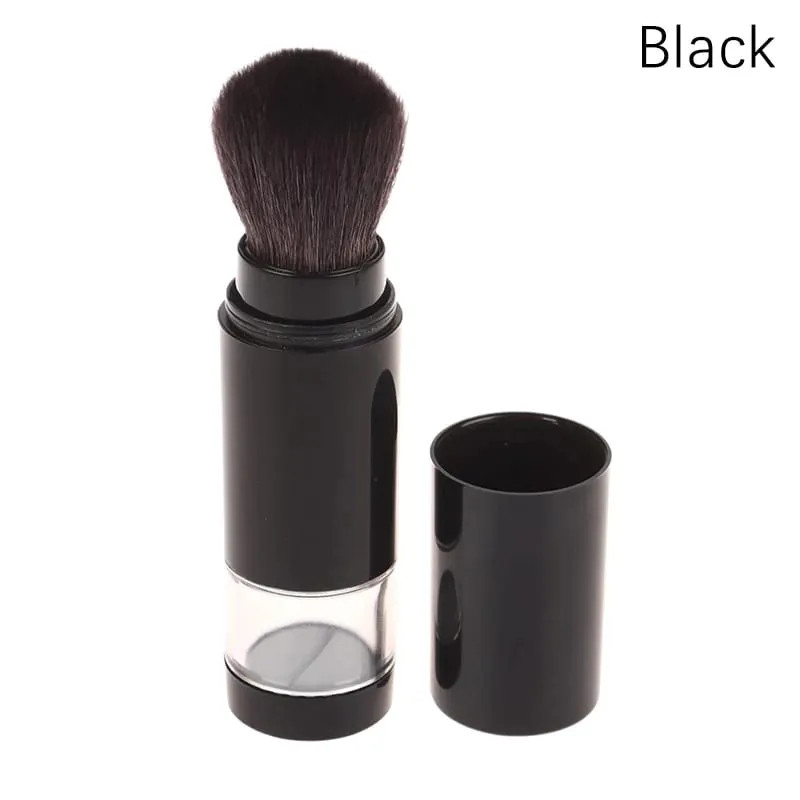 【X】 Pennello per fondotinta 2 in 1 Pennello per trucco Vuoto fard da viaggio con barattolo di cipria ricaricabile Strumenti di bellezza per il trucco