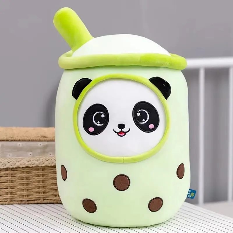 Kawaii Milk Tea Cup Plush Pillow 23cm Stuffed Food Fruit Boba Doll Ultrasoft Stuffed Plush Tea Shop Kids Toys Birthday Gift