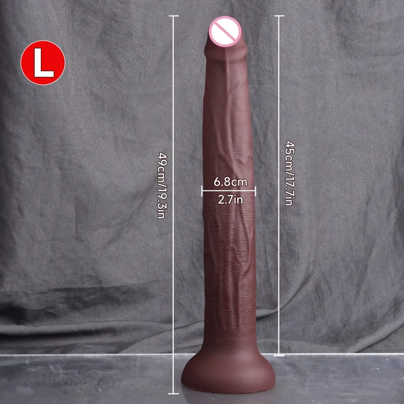 Uzun Yapay Penis Gerçekçi Yılan Şekli Tek Katmanlı Silikon Büyük Penis Yumuşak Anal Seks Oyuncakları Vantuz Dick Kadınlar için G-spot Orgazm 18 + — image 9