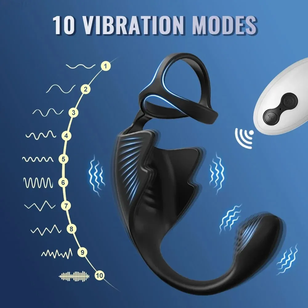Vibrating Butt Plug Cock Ring for Men Remote Control Anal Vibrator Prostate Massager Gay Anal Plug Adult Goods Sex Toy for Men