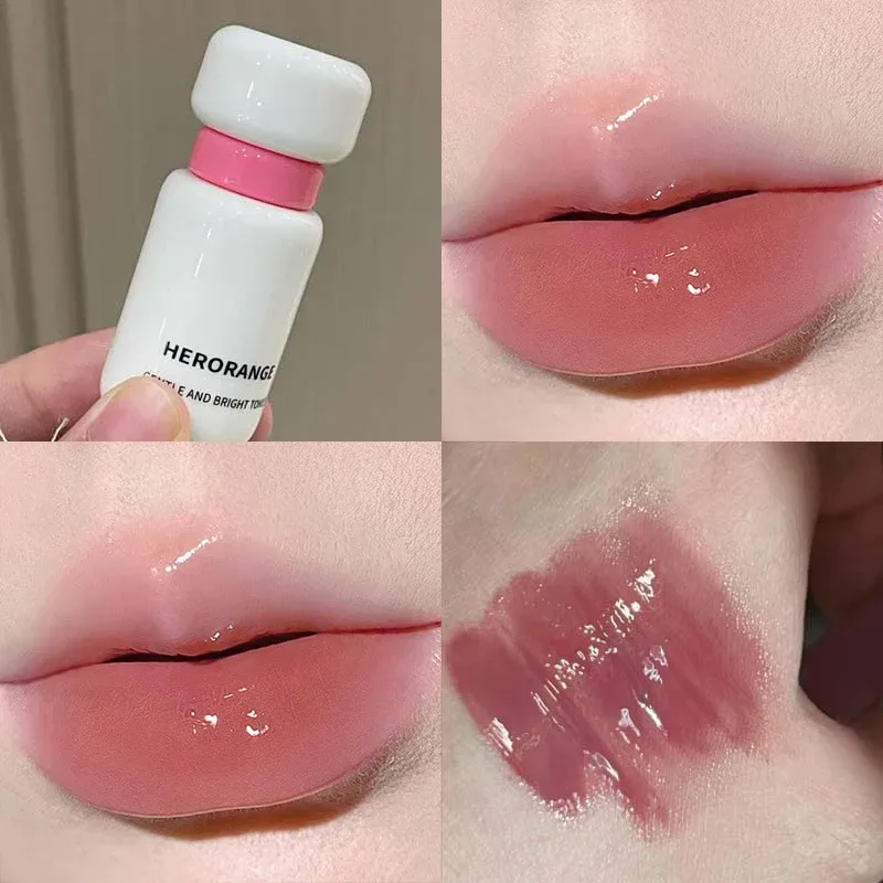 Herorange Glossy Lip Gloss Hydrating Watery Plump Lips Long Lasting for Autumn Winter — image 12