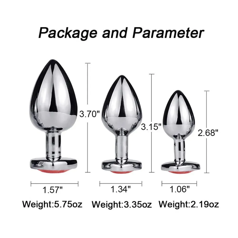 S/M/L Anal Plug Metal Sex Toys For Women Men Adult Crystal Erotic Bullet Butt Plug Stimulator Prostate Massager Adult Products