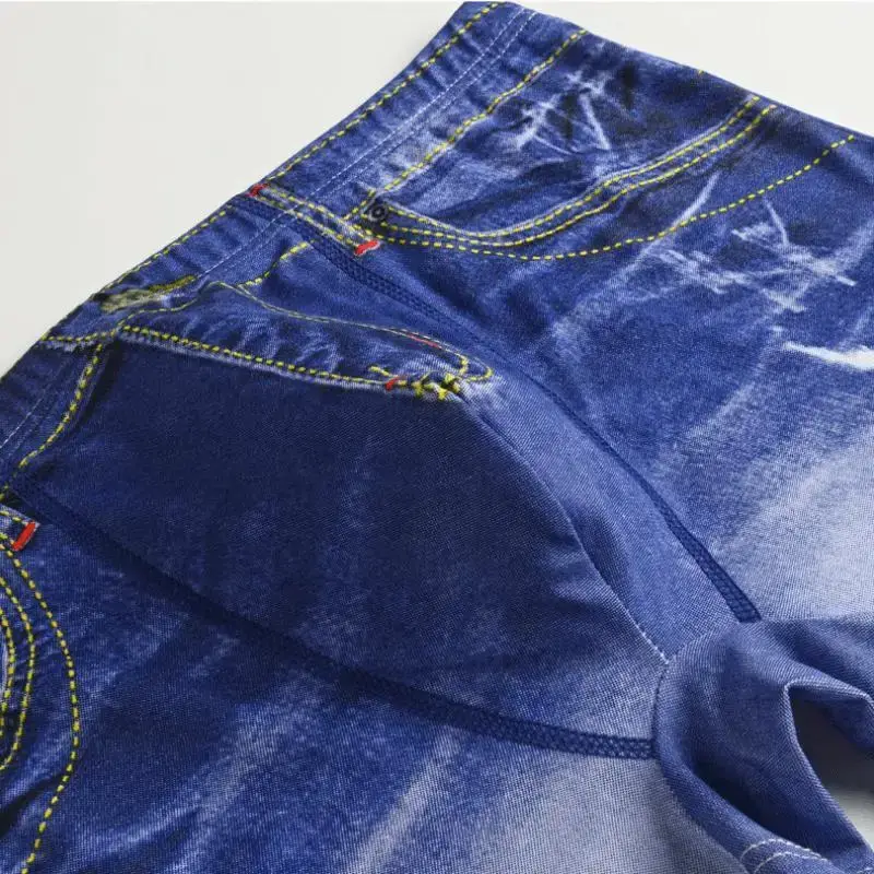 1 Stück Herrenunterwäsche aus Baumwolle mit Denim-Aufdruck, U-förmiges Design, atmungsaktive Boxershorts, Herren-Komfort-Baumwolle