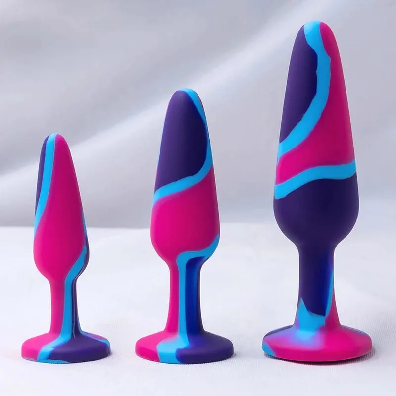 Silikonowy korek analny dla kobiety 3 rozmiary Butt Plug kryształowa podstawa zabawki erotyczne zabawki analne Sex korek zabawki dla dorosłych Anal Trainer dla par