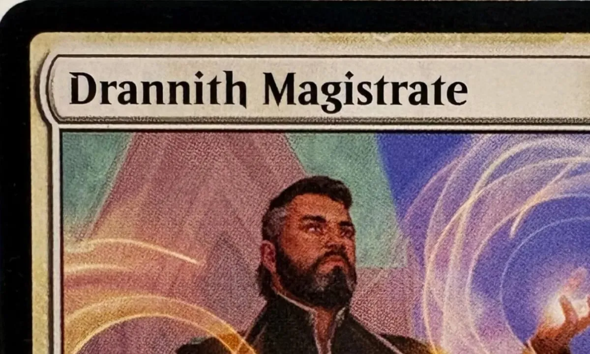 LK7 Commander's Plate Drannith Magistrate Esper Sentinel Smothering Tithe High-Quality TCG Proxy Cards (Black-Core)